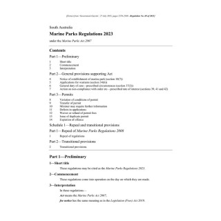 Marine Parks Regulations 2023