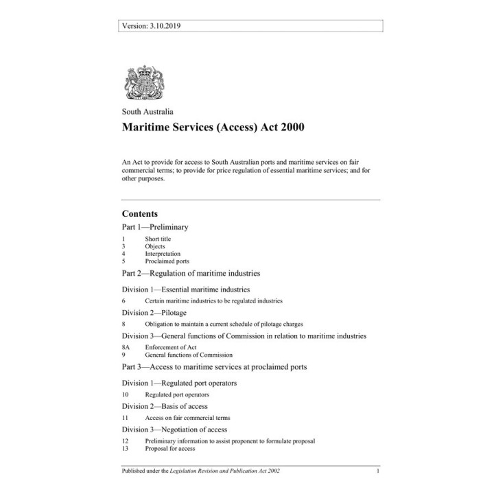 Maritime Services (Access) Act 2000