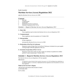 Maritime Services (Access) Regulations 2022