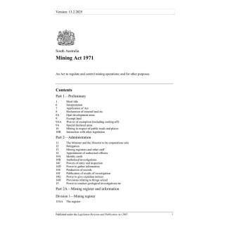 Mining Act 1971