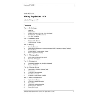 Mining Regulations 2020