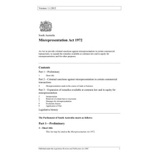 Misrepresentation Act 1972