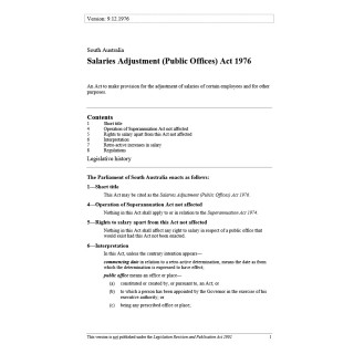 Salaries Adjustment (Public Offices) Act 1976