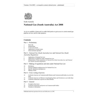 National Gas (South Australia) Act 2008