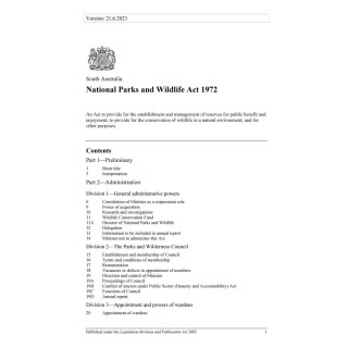 National Parks and Wildlife Act 1972