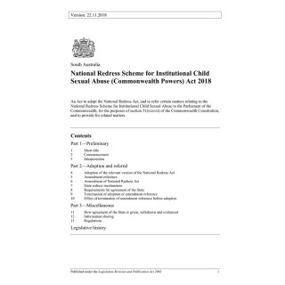 National Redress Scheme for Institutional Child Sex Abuse (Commonwealth Powers) Act 2018