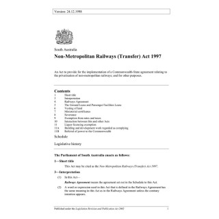 Non-Metropolitan Railways (Transfer) Act 1997