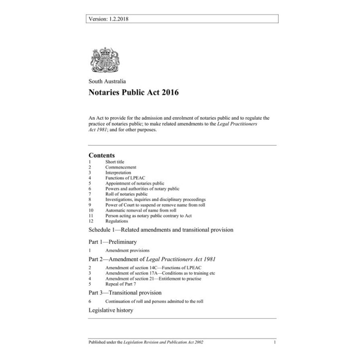 Notaries Public Act 2016