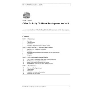 Office for Early Childhood Development Act 2024