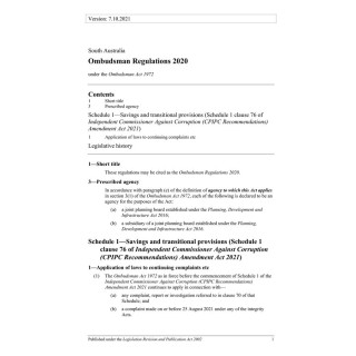 Ombudsman Regulations 2020