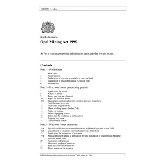 Opal Mining Act 1995