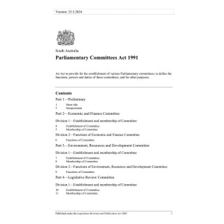 Parliamentary Committees Act 1991