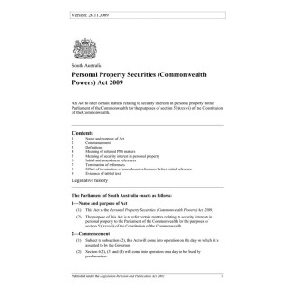 Personal Property Securities (Commonwealth Powers) Act 2009