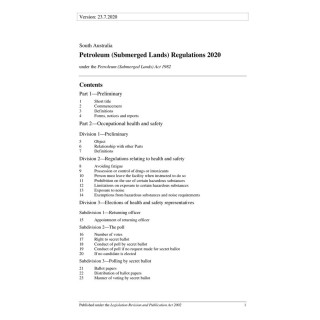 Petroleum (Submerged Lands) Regulations 2020