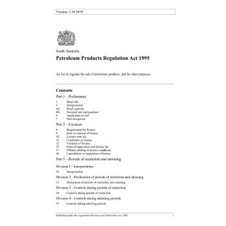 Petroleum Products Regulation Act 1995