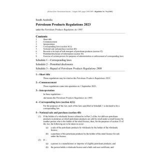 Petroleum Products Regulations 2023