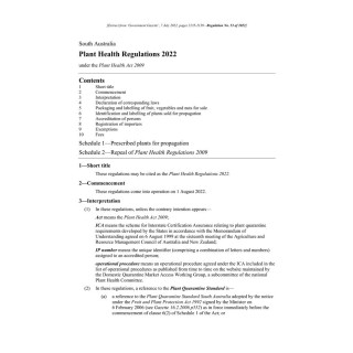 Plant Health Regulations 2022