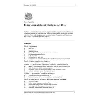 Police Complaints and Discipline Act 2016