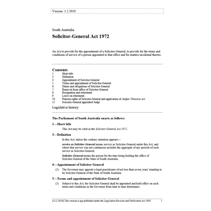 Solicitor-General Act 1972