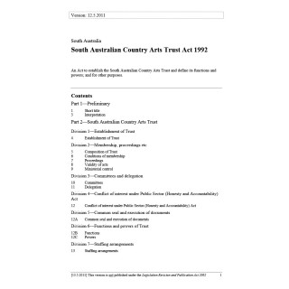 South Australian Country Arts Trust Act 1992