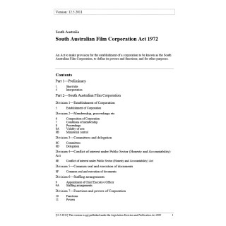 South Australian Film Corporation Act 1972