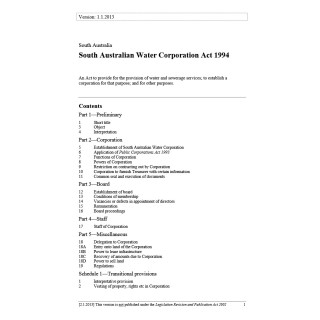 South Australian Water Corporation Act 1994