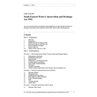 South Eastern Water Conservation and Drainage Act 1992