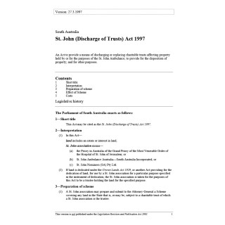 St. John (Discharge of Trusts) Act 1997