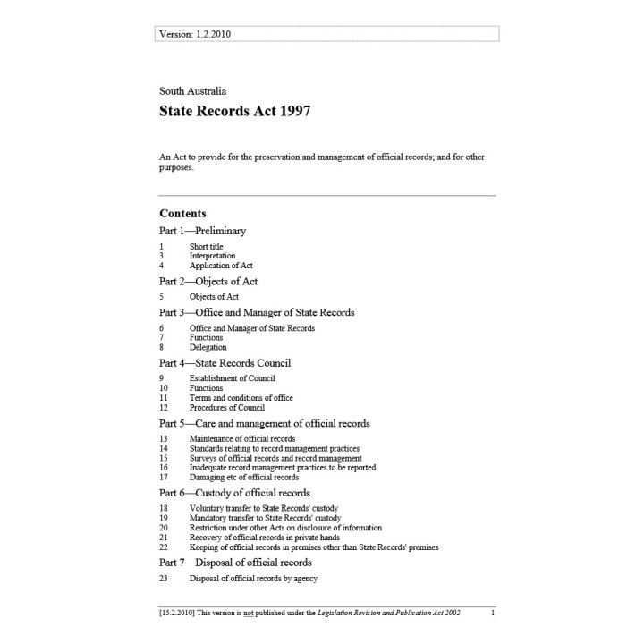 State Records Act 1997