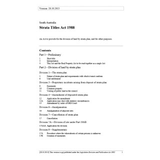 Strata Titles Act 1988
