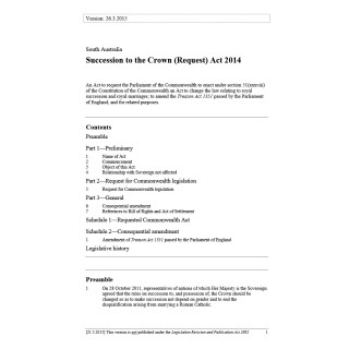 Succession to the Crown (Request) Act 2014