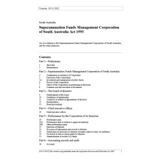 Superannuation Funds Management Corporation of South Australia Act 1995