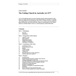 The Uniting Church in Australia Act 1977