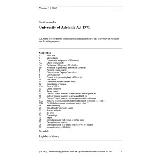 University of Adelaide Act 1971