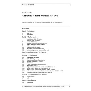 University of South Australia Act 1990