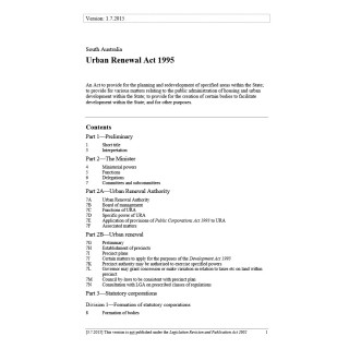 Urban Renewal Act 1995