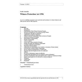 Witness Protection Act 1996
