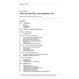 South Australian Motor Sport Regulations 2014