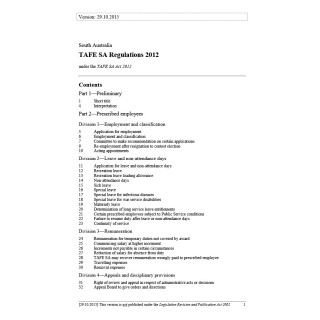 TAFE SA Regulations 2012